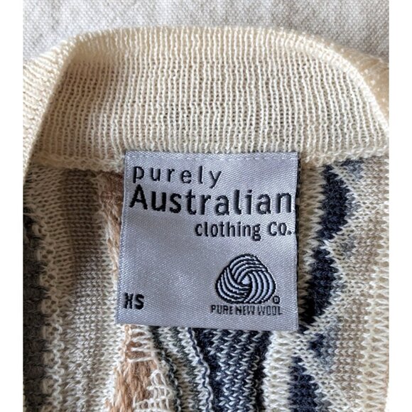 Purley Australian Vintage Wool 3D Textured Knit Cardigan Coogi Style XS - Picture 4 of 8